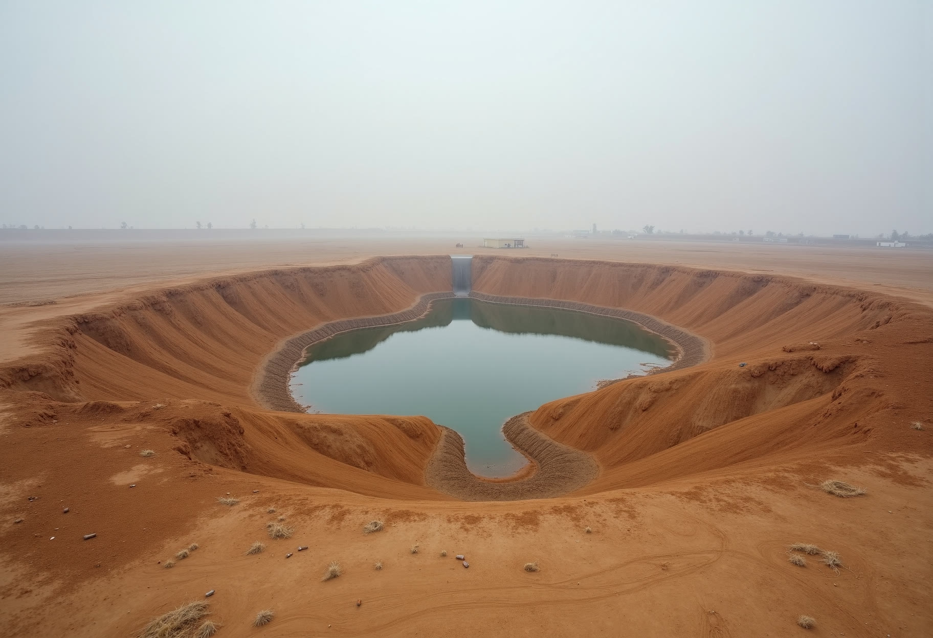 New pond keyed into clay
